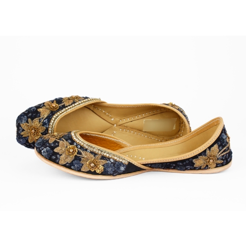 shoe shimmering saphire – Maiden India – Retailer of Designer Eastern ...